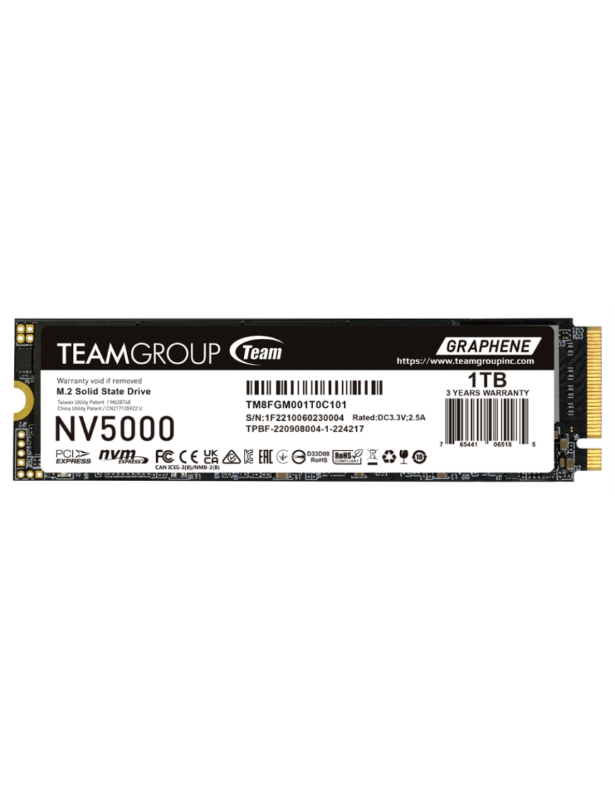 Team Group NV5000 1 TB M.2 PCI Express 4.0 NVMe 3D NAND