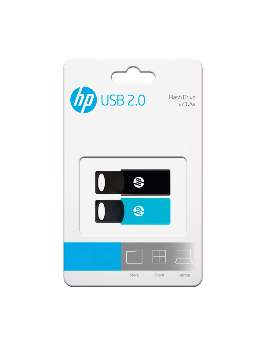 HP v212w unidad flash USB 64 GB USB tipo A 2.0 Negro, Azul