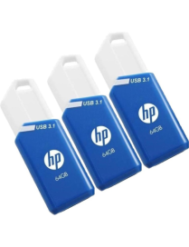 HP x755w Triple Pack unidad flash USB 64 GB USB tipo A 3.2 Gen 1 (3.1 Gen 1) Azul, Blanco