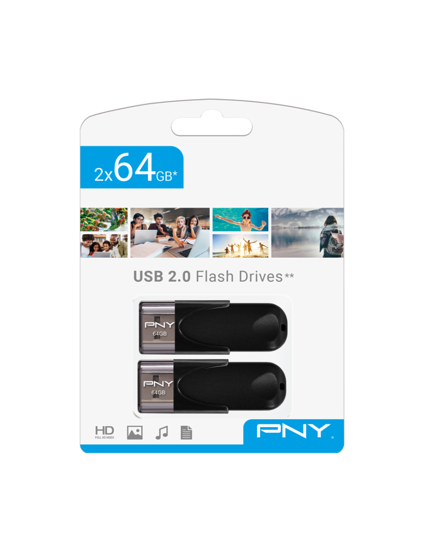 PNY Attaché 4 2.0 64GB unidad flash USB USB tipo A Negro