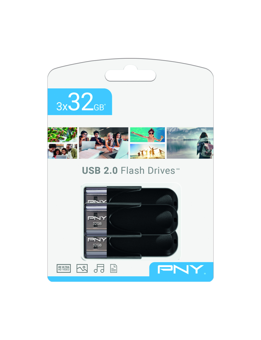 PNY Attaché 4 USB 2.0 unidad flash USB 32 GB USB tipo A Negro