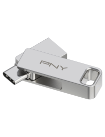 PNY DUO LINK unidad flash USB 128 GB USB Type-A / USB Type-C 3.2 Gen 1 (3.1 Gen 1) Acero inoxidable