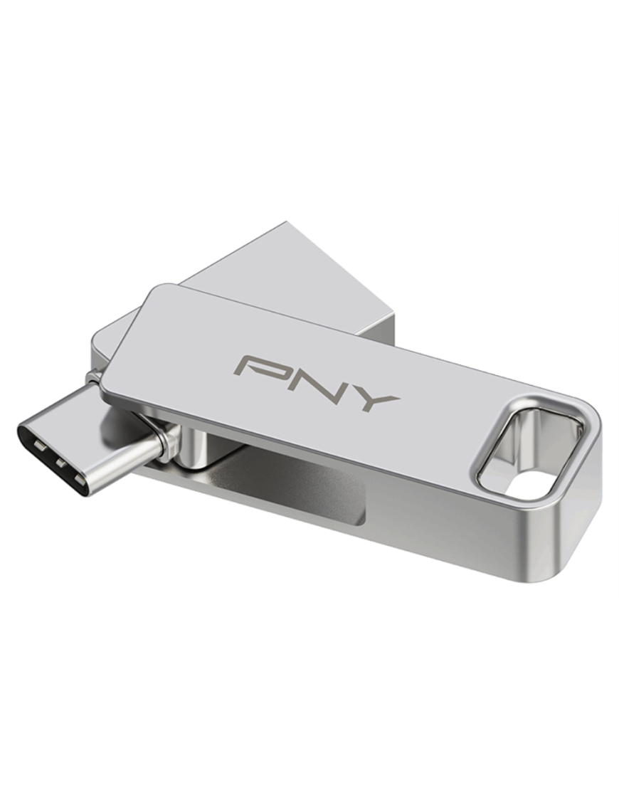 PNY DUO LINK unidad flash USB 128 GB USB Type-A / USB Type-C 3.2 Gen 1 (3.1 Gen 1) Acero inoxidable