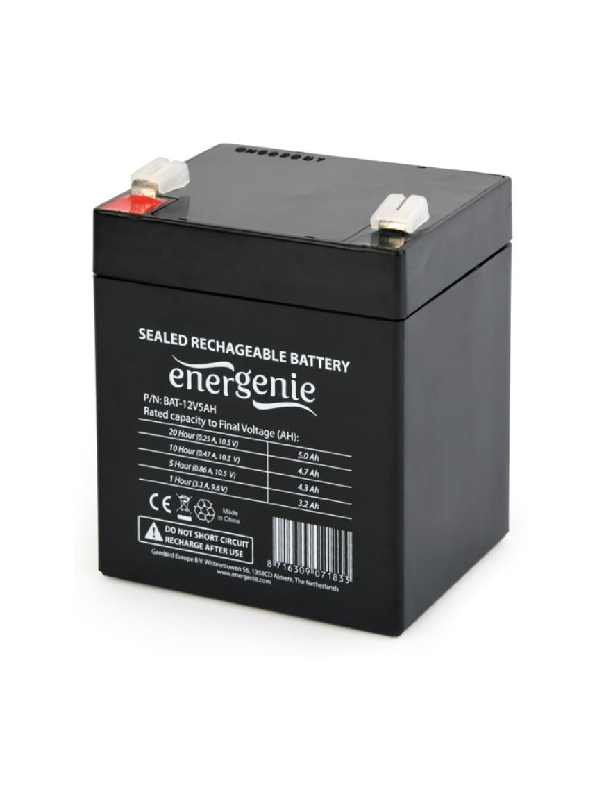 Gembird 12V, 5Ah Sealed Lead Acid (VRLA)