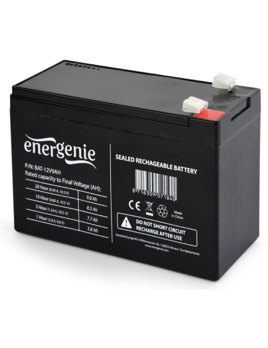 Gembird 12V, 9 Ah Sealed Lead Acid (VRLA)