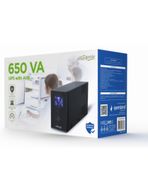 Gembird EG-UPS-031 sistema de alimentación ininterrumpida (UPS) 0,65 kVA 390 W 3 salidas AC