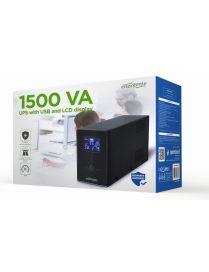 Gembird EG-UPS-034 sistema de alimentación ininterrumpida (UPS) Línea interactiva 1,5 kVA 900 W 3 salidas AC