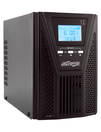 Gembird EG-UPSO-1000 sistema de alimentación ininterrumpida (UPS) Doble conversión (en línea) 1 kVA 900 W 4 salidas AC