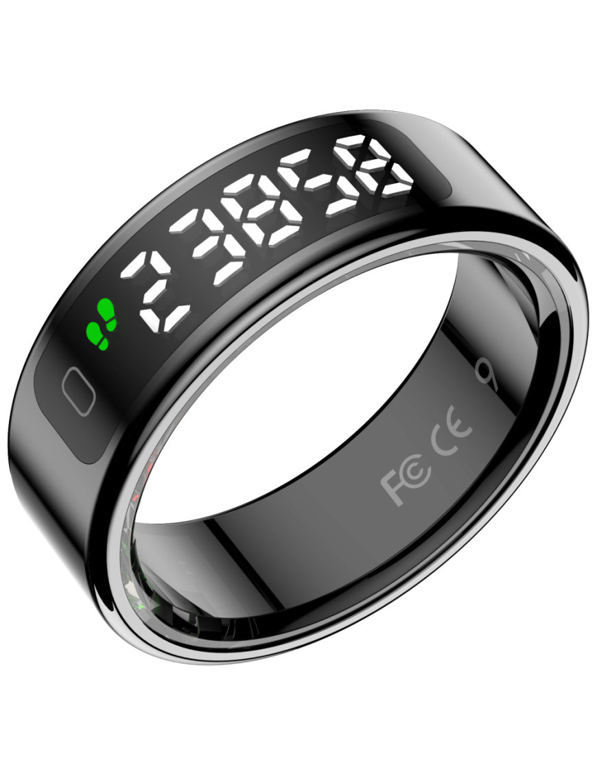 Leotec LESR01K09 rastreador de actividad LED Anillo inteligente rastreador de actividad IPX8 Negro