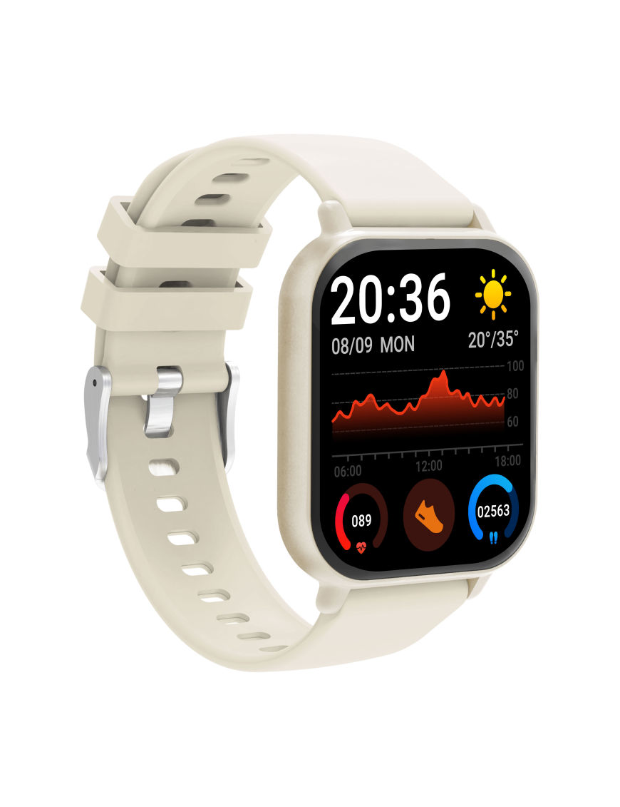 Denver SWC-176BE Relojes inteligentes y deportivos 4,6 cm (1.81") TFT Digital Pantalla táctil Beige