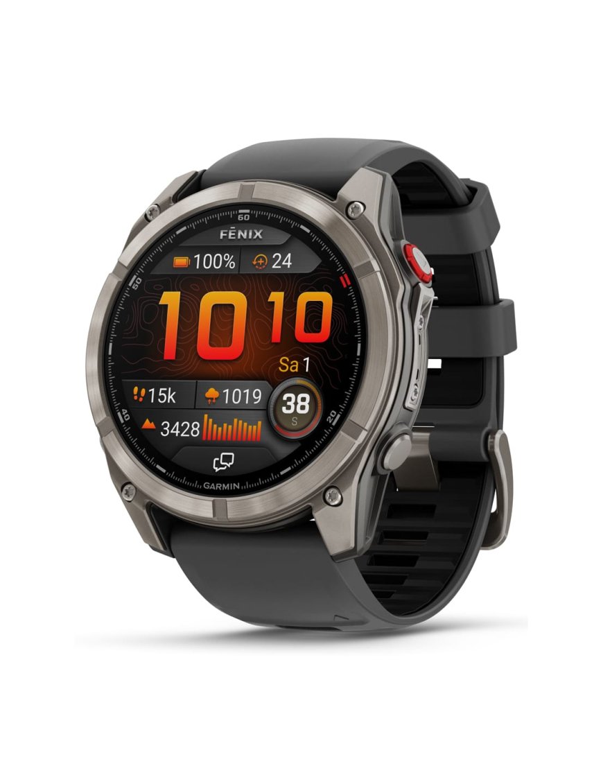 Garmin fenix 8 Pro 3,56 cm (1.4") AMOLED 51 mm Digital 454 x 454 Pixeles Pantalla táctil Grafito, Titanio Wifi GPS (satélite)