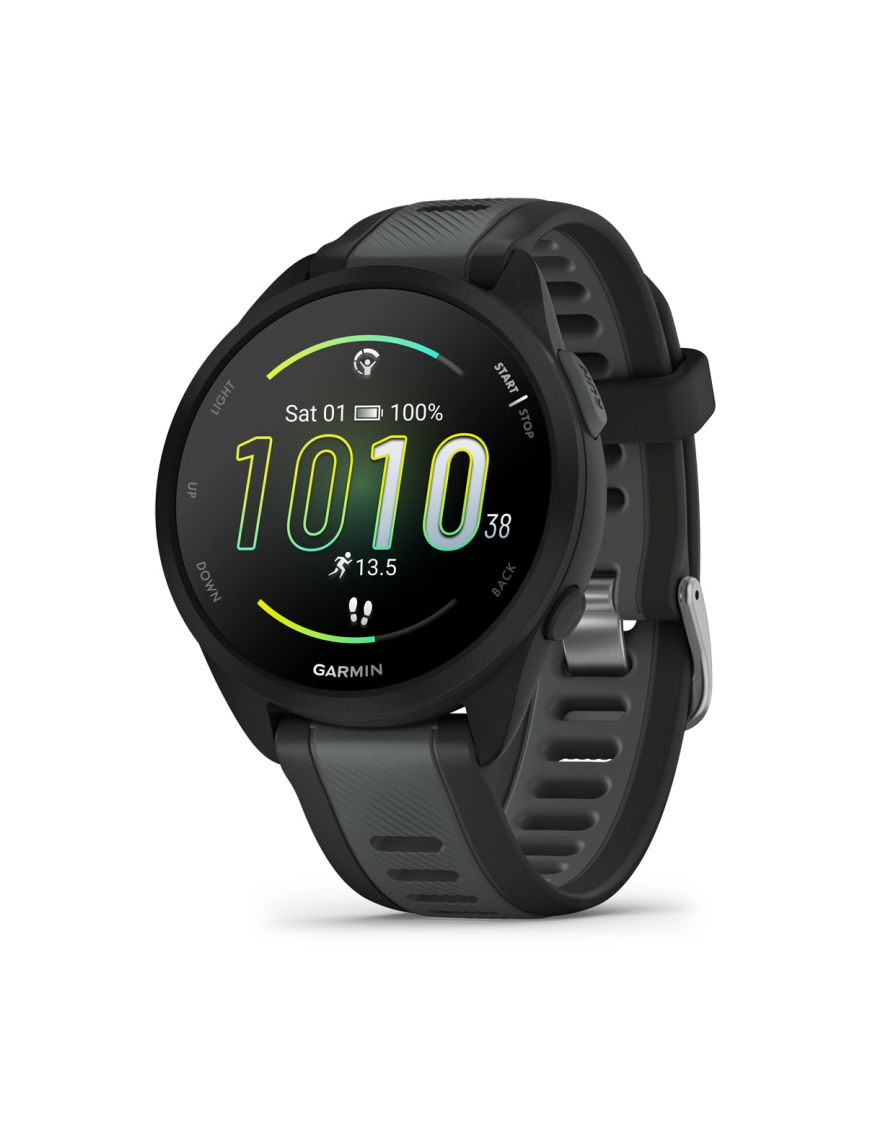 Garmin Forerunner 165 Music 3,05 cm (1.2") AMOLED 43 mm Digital 390 x 390 Pixeles Pantalla táctil Negro GPS (satélite)