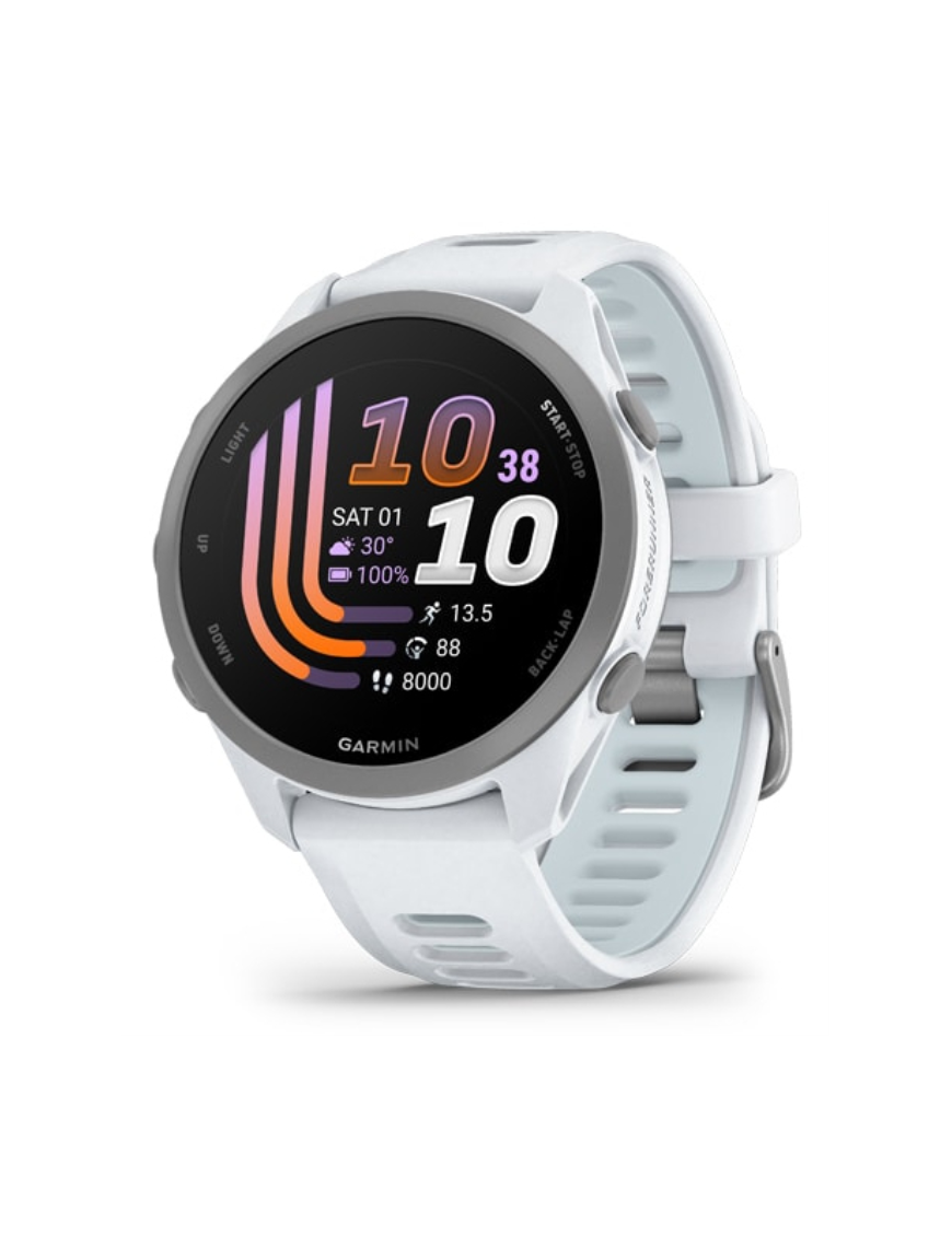 Garmin Forerunner 170 3,05 cm (1.2") AMOLED 30 mm Digital 390 x 390 Pixeles Pantalla táctil Blanco GPS (satélite)