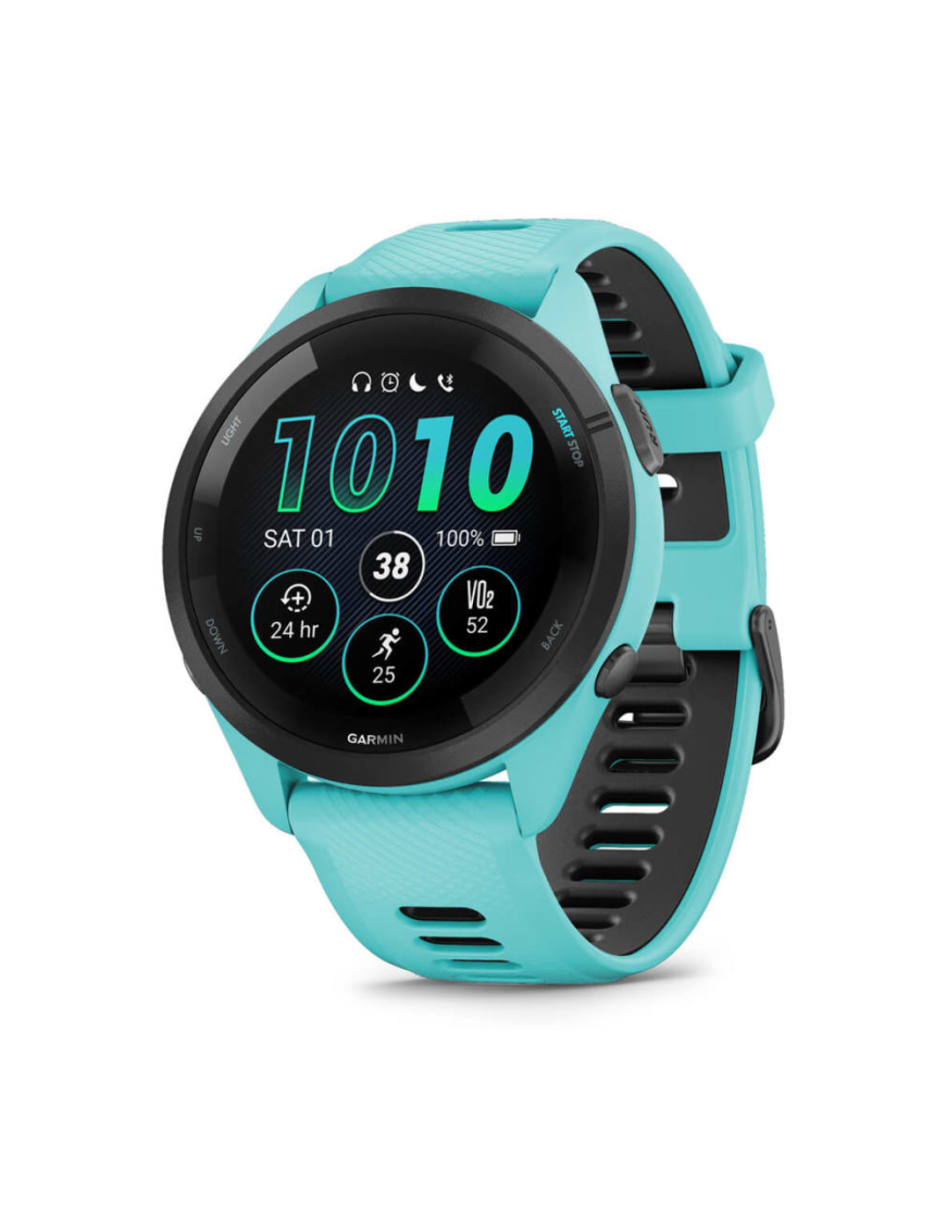 Garmin Forerunner 265 3,3 cm (1.3") AMOLED 46 mm Digital 416 x 416 Pixeles Pantalla táctil Negro, Azul Wifi GPS (satélite)