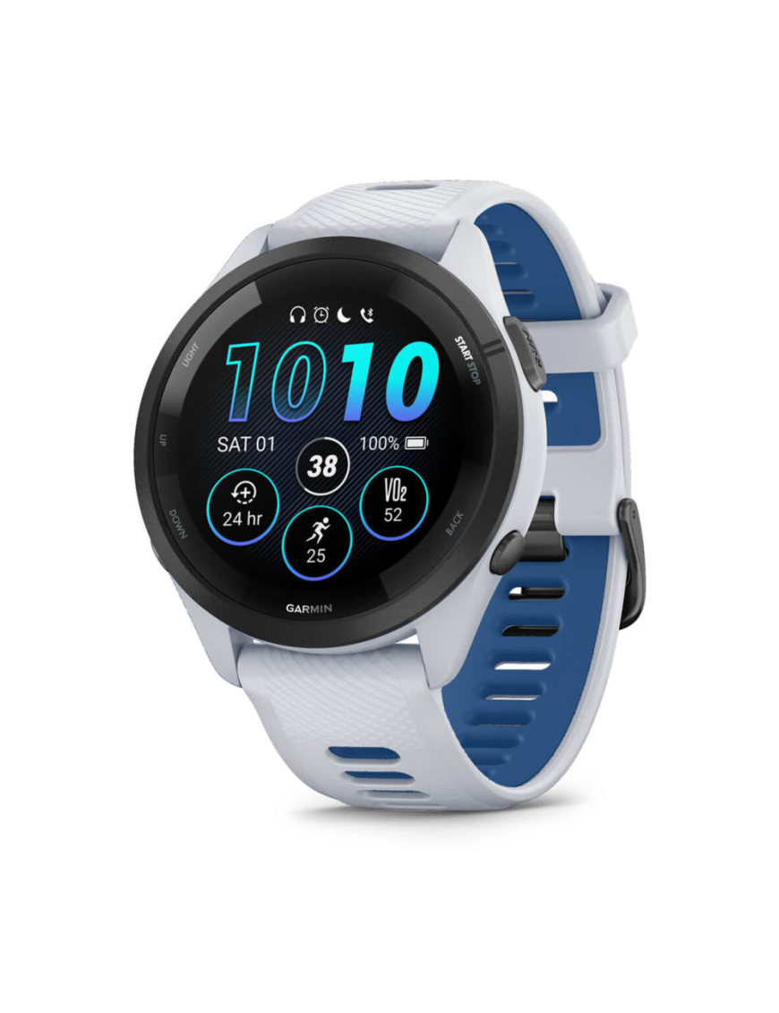 Garmin Forerunner 265 3,3 cm (1.3") AMOLED 46 mm Digital 416 x 416 Pixeles Pantalla táctil Negro, Blanco Wifi GPS (satélite)