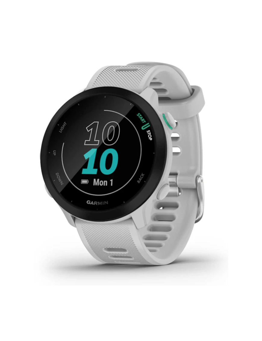 Garmin Forerunner 55 2,64 cm (1.04") MIP 42 mm Digital 208 x 208 Pixeles Blanco GPS (satélite)
