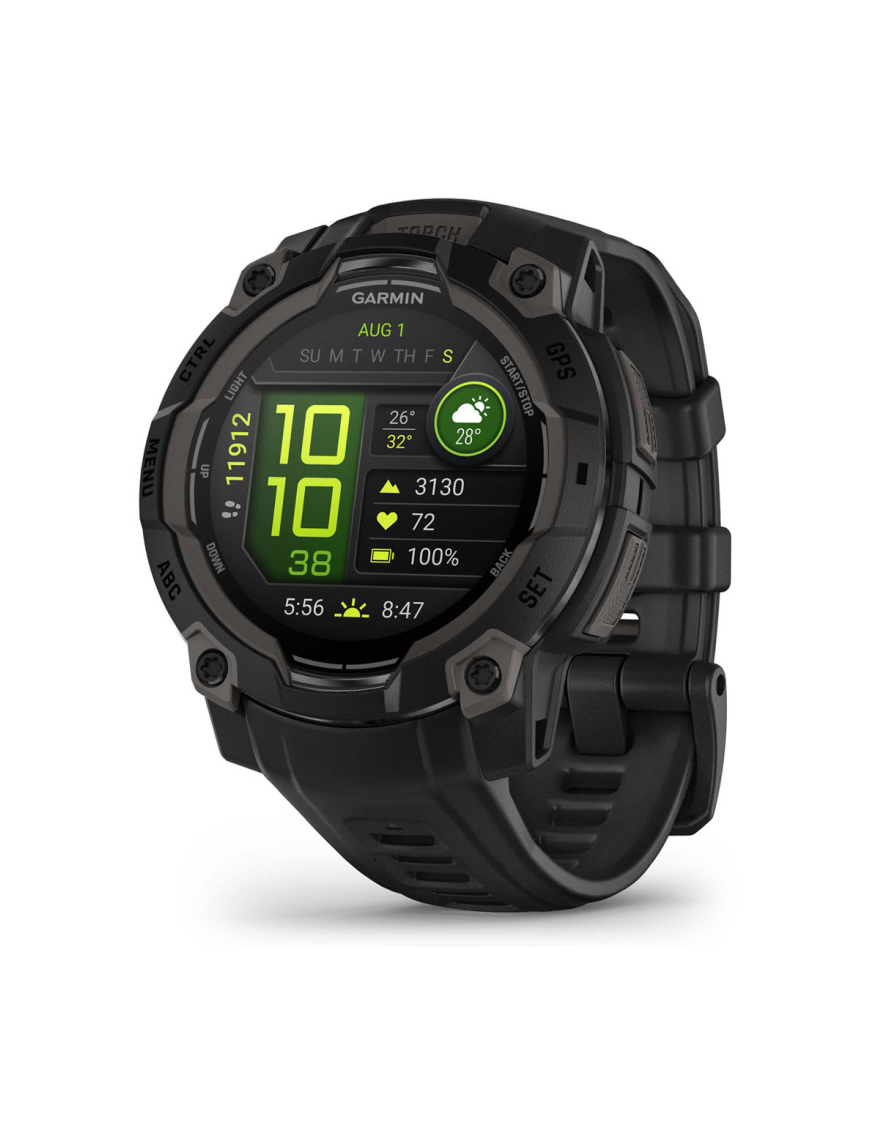 Garmin Instinct 3 AMOLED 3,05 cm (1.2") 45 mm Digital 390 x 390 Pixeles Pantalla táctil Negro GPS (satélite)