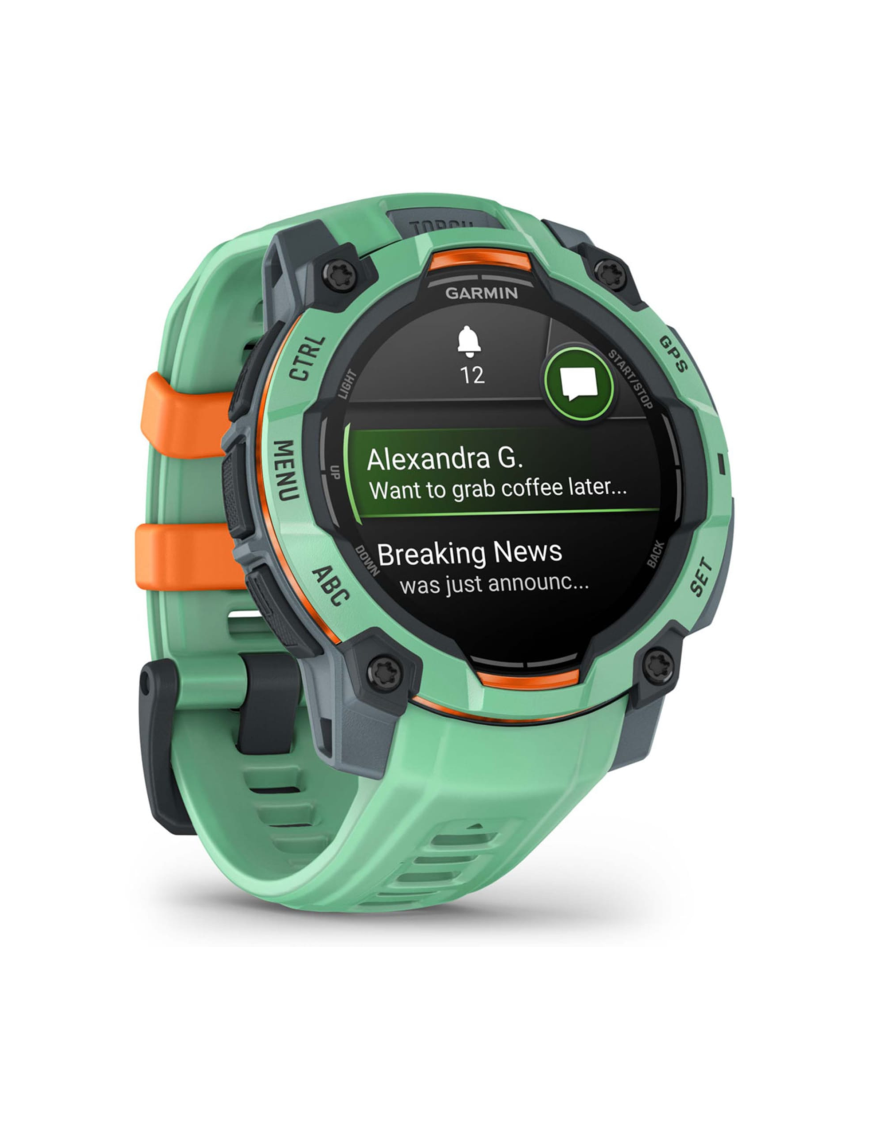 Garmin Instinct 3 AMOLED 3,05 cm (1.2") 45 mm Digital 390 x 390 Pixeles Pantalla táctil Verde GPS (satélite)