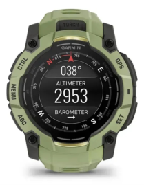 Garmin Instinct 3 AMOLED 3,3 cm (1.3") 50 mm Digital 416 x 416 Pixeles Pantalla táctil Verde, Gris GPS (satélite)