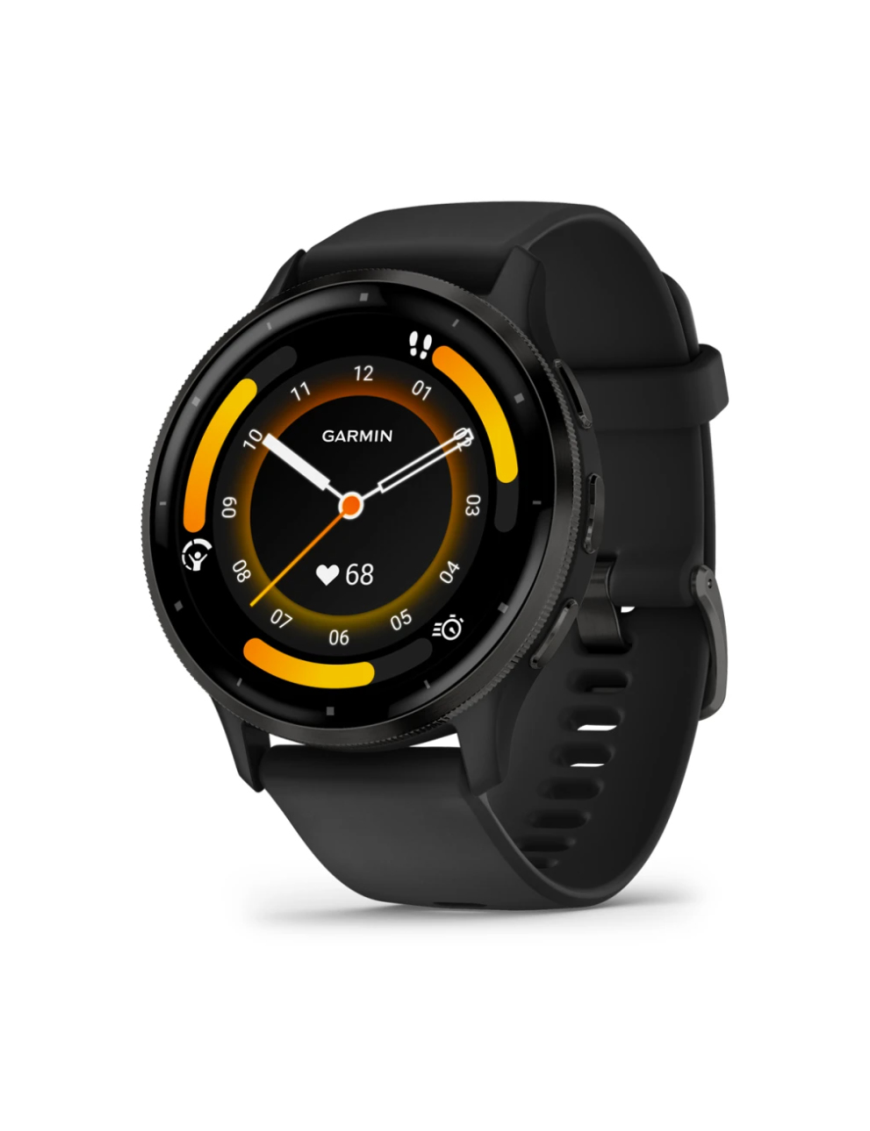 Garmin Venu 3 3,56 cm (1.4") AMOLED 45 mm Digital 454 x 454 Pixeles Pantalla táctil Negro Wifi GPS (satélite)