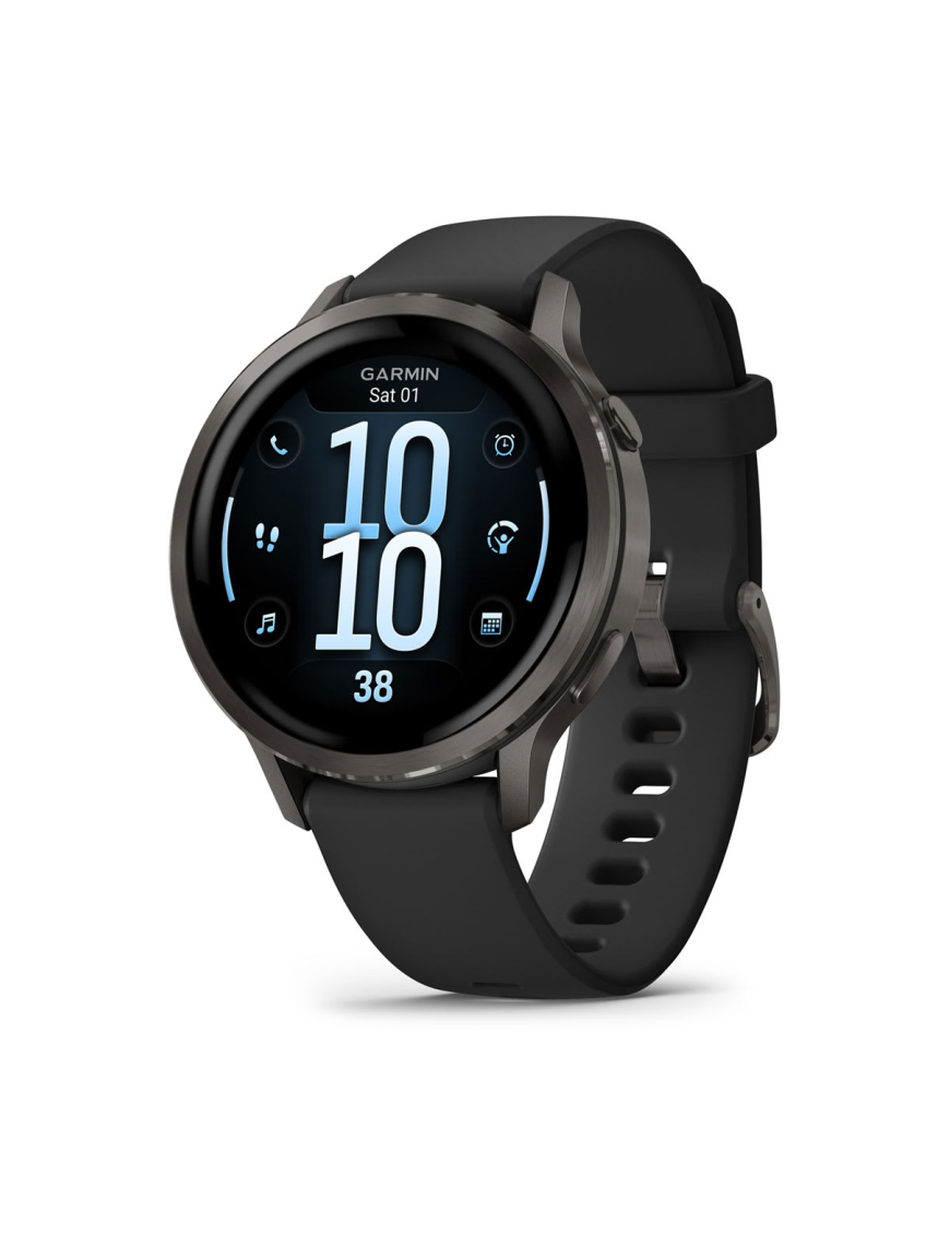 Garmin Venu 4 3,05 cm (1.2") AMOLED 41 mm Digital 390 x 390 Pixeles Pantalla táctil Negro Wifi GPS (satélite)