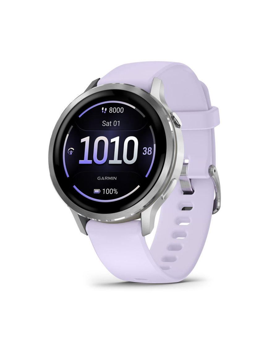 Garmin Venu 4 3,05 cm (1.2") AMOLED 41 mm Digital 390 x 390 Pixeles Pantalla táctil Plata Wifi GPS (satélite)