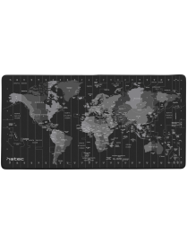NATEC Time Zone Map Maxi Negro, Gris