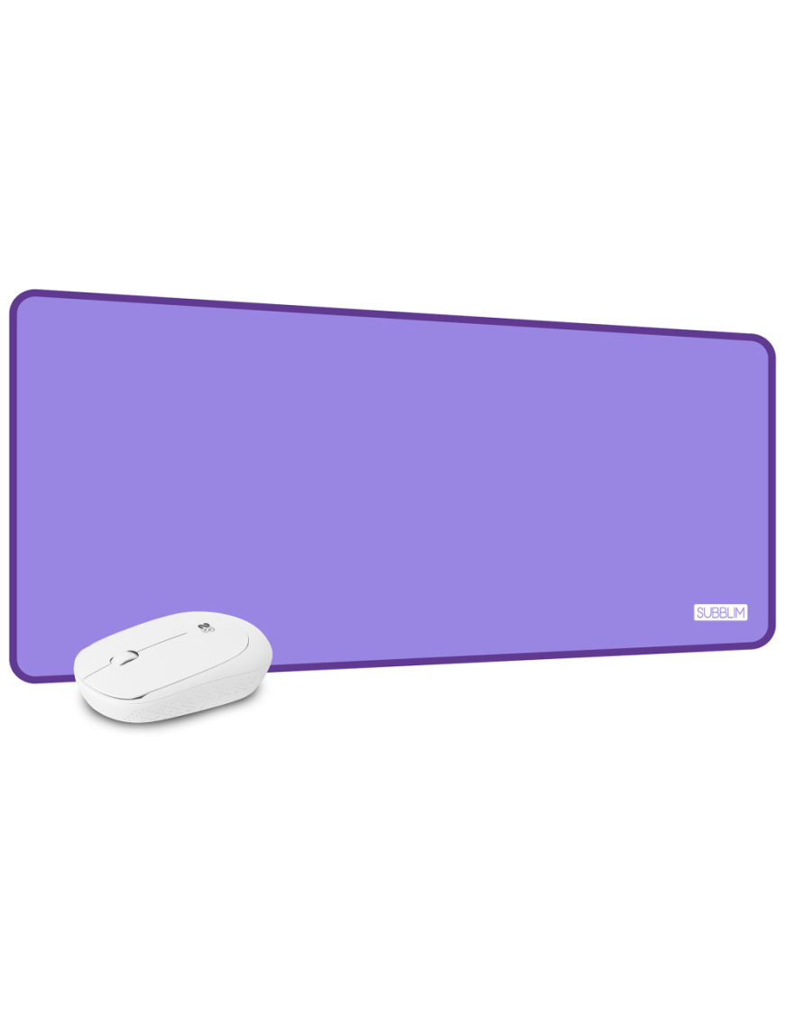 SUBBLIM Alfombrilla con Ratón Harmony Pack Mousepad XL + Wireless Mouse Purple