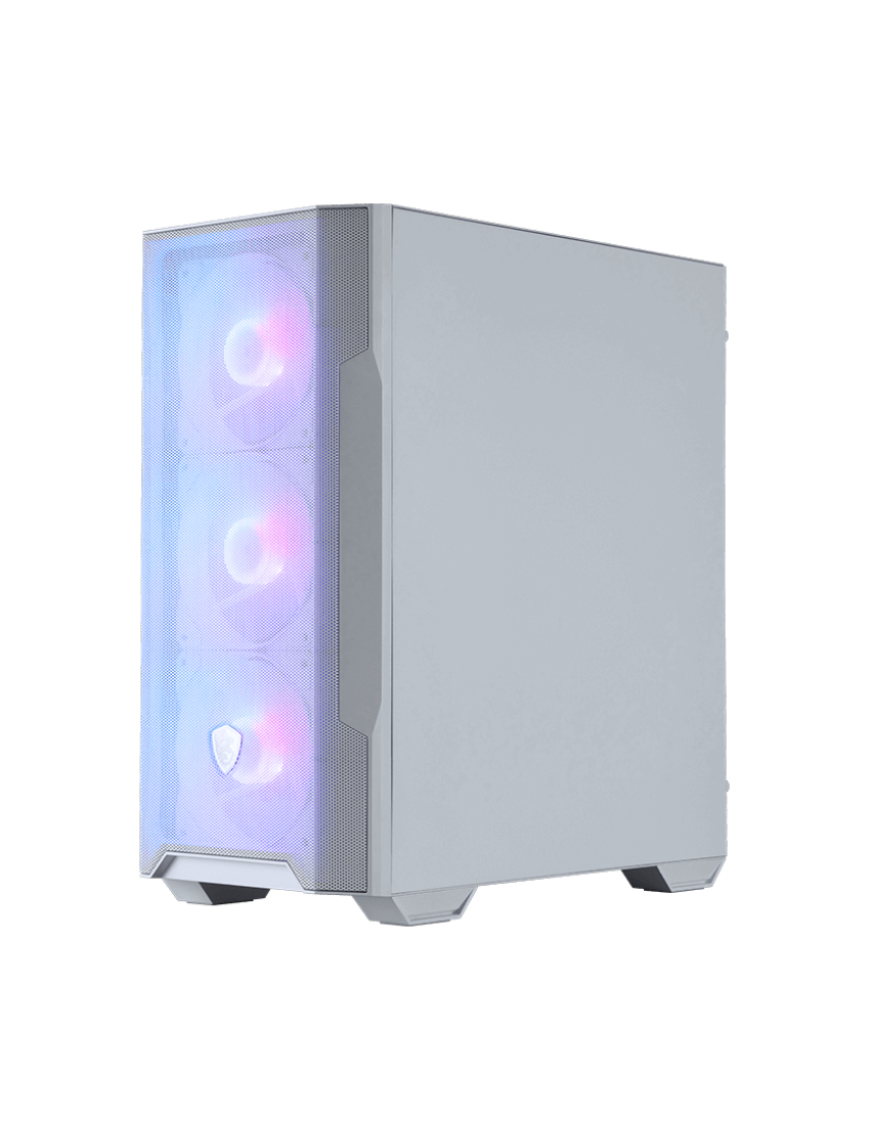 MSI MAG Forge M100R Micro Torre Transparente, Blanco