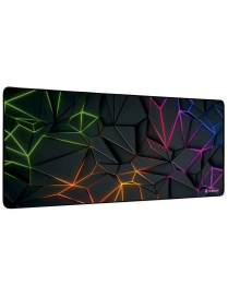 SUBBLIM Neon Obsidian XL Alfombrilla de ratón para juegos Negro, Multicolor