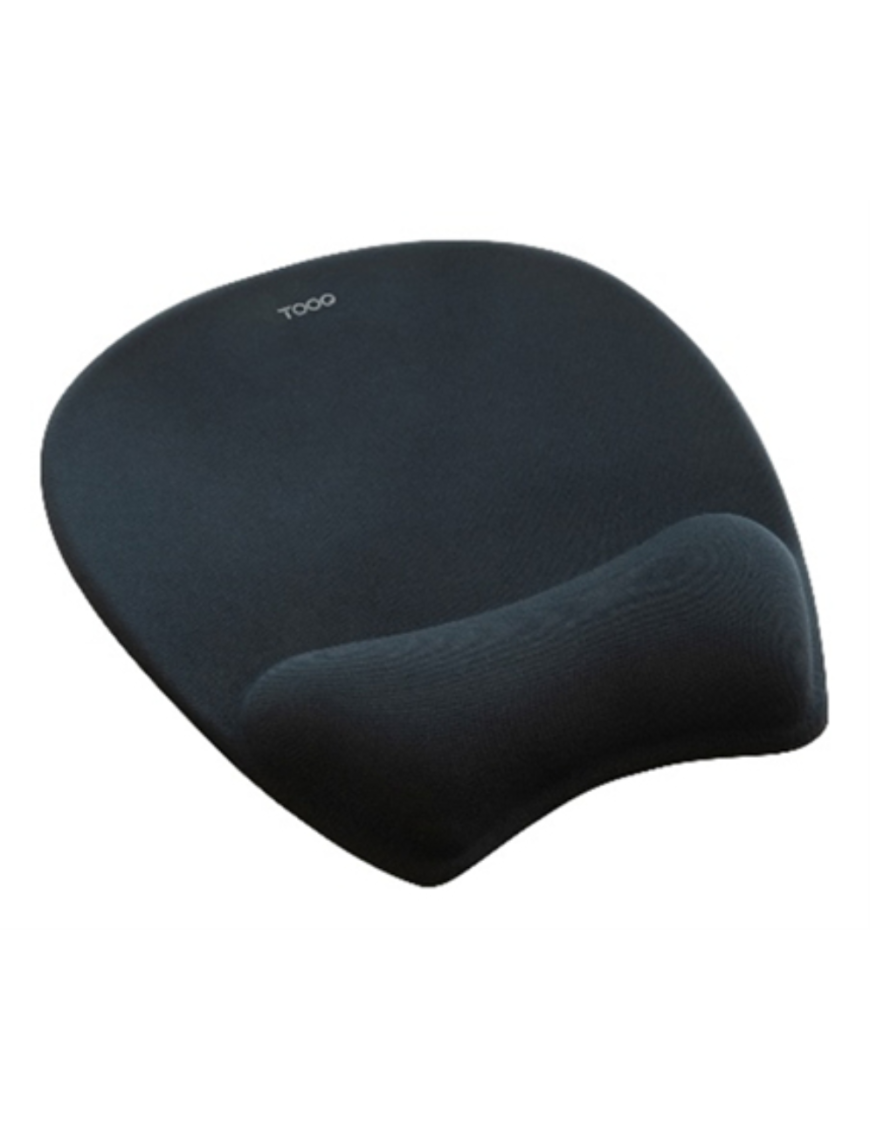 TooQ Alfombrilla para ratón ergonómica con reposamuñecas de Espuma Viscoelástica, Negro