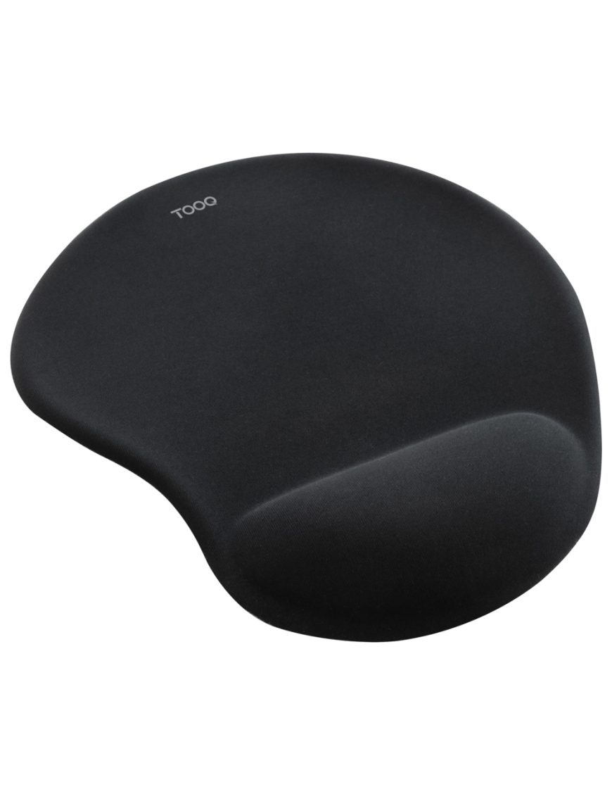 TooQ Alfombrilla para ratón ergonómica con reposamuñecas de gel, Negro