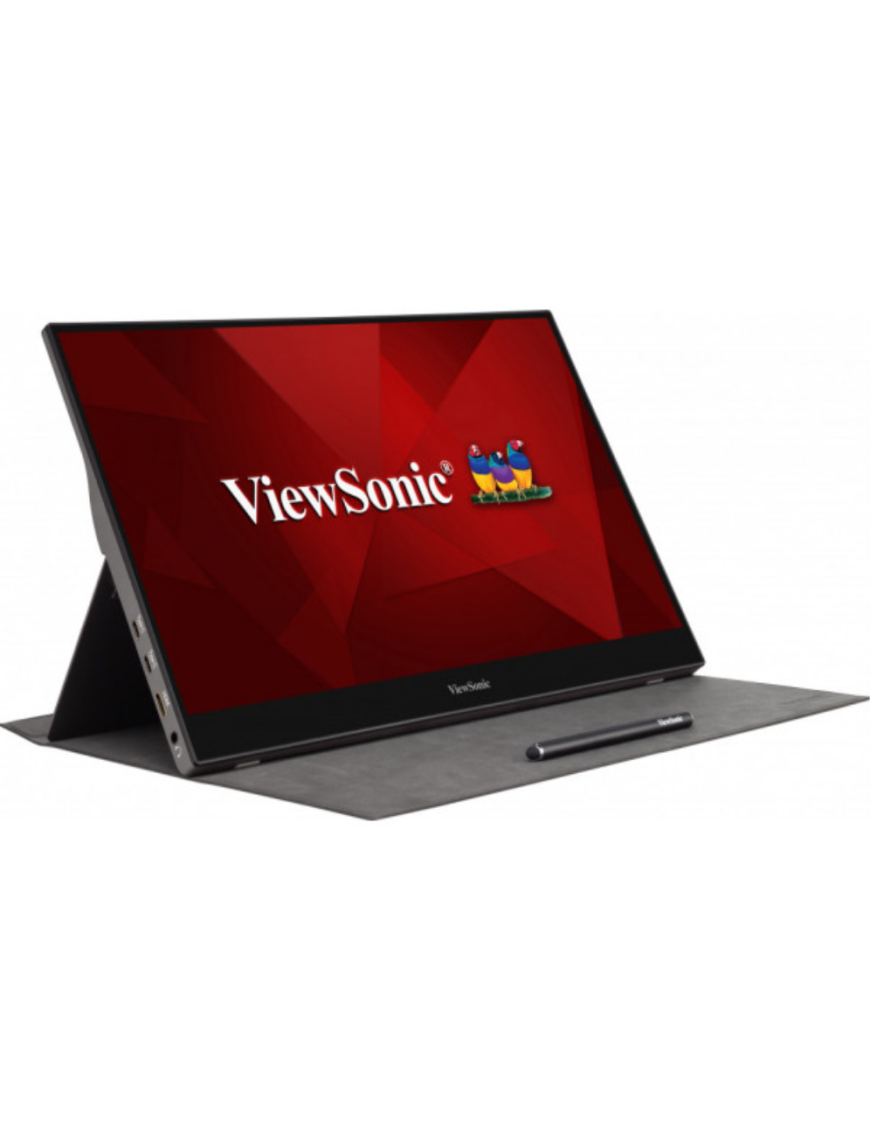 Viewsonic TD1655 pantalla para PC 39,6 cm (15.6") 1920 x 1080 Pixeles Full HD LED Pantalla táctil Multi-usuario Negro, Plata
