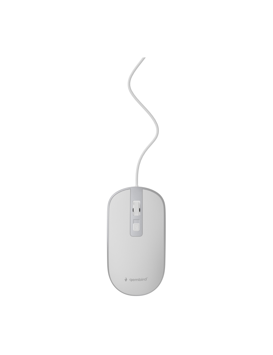 Gembird MUS-4B-06-WS ratón Oficina Ambidextro USB tipo A Óptico 1200 DPI