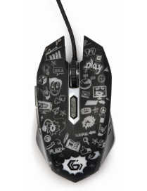 Gembird MUS-6B-GRAFIX-01 ratón Oficina mano derecha USB tipo A Óptico 3600 DPI