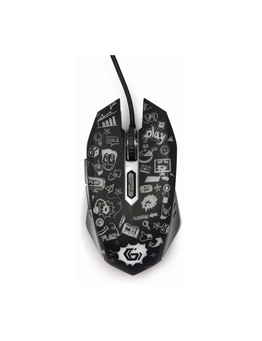Gembird MUS-6B-GRAFIX-01 ratón Oficina mano derecha USB tipo A Óptico 3600 DPI