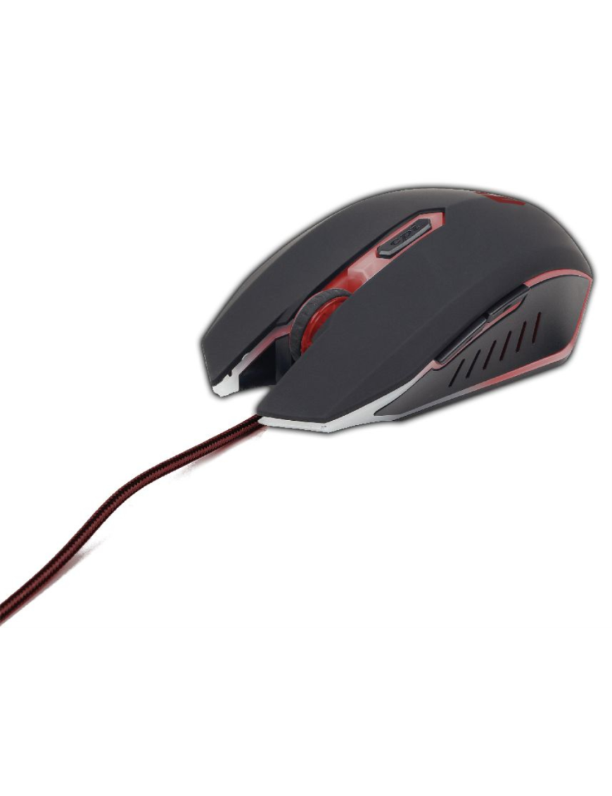 Gembird MUSG-001-R ratón Juego Ambidextro USB tipo A 2400 DPI