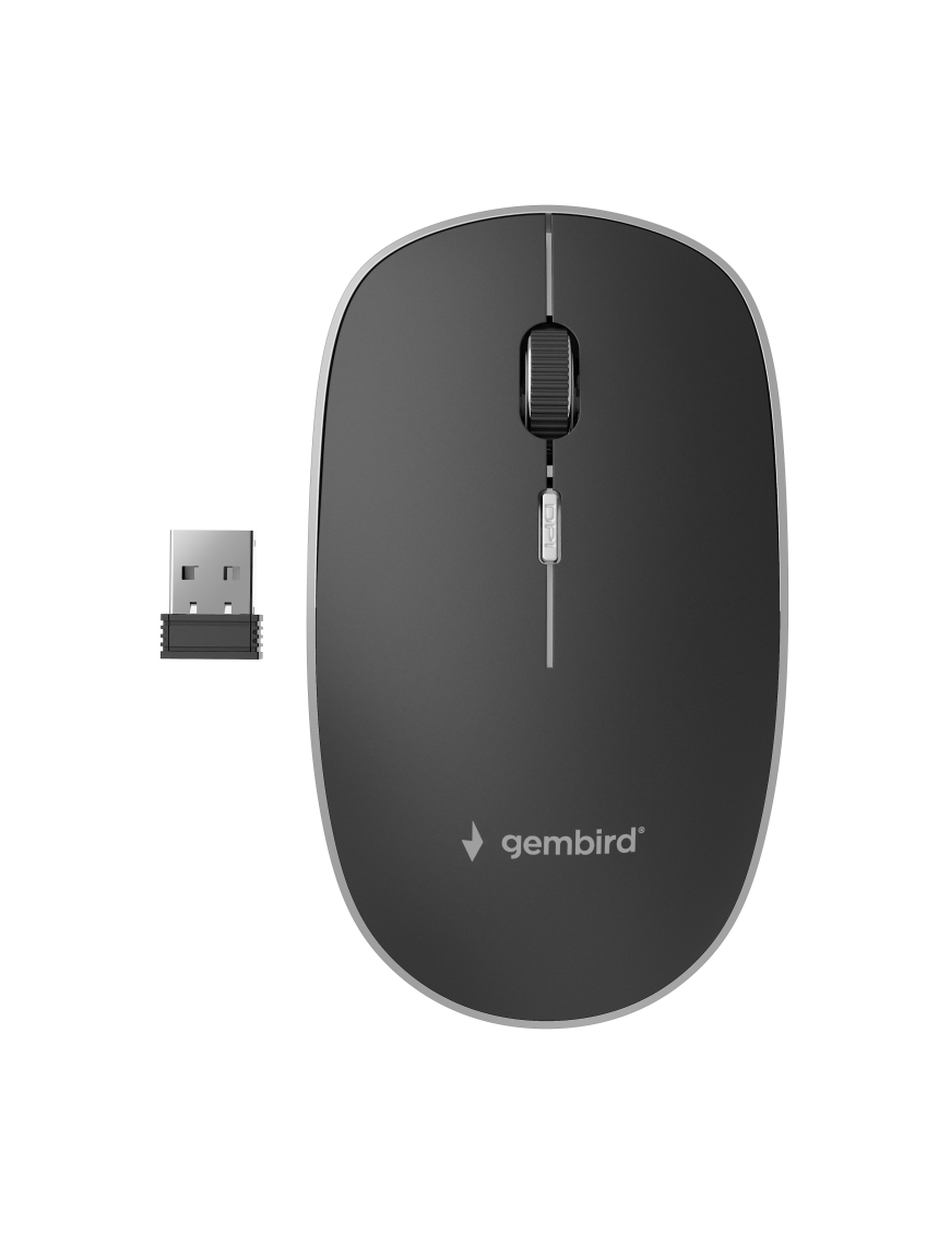 Gembird MUSW-4B-01 ratón Oficina Ambidextro RF inalámbrico Óptico 1600 DPI