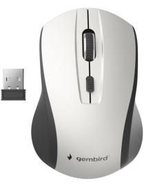 Gembird MUSW-4B-02-BS ratón Oficina Ambidextro RF inalámbrico Óptico 1600 DPI