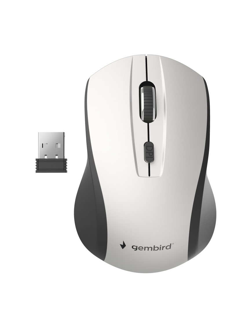Gembird MUSW-4B-02-BS ratón Oficina Ambidextro RF inalámbrico Óptico 1600 DPI