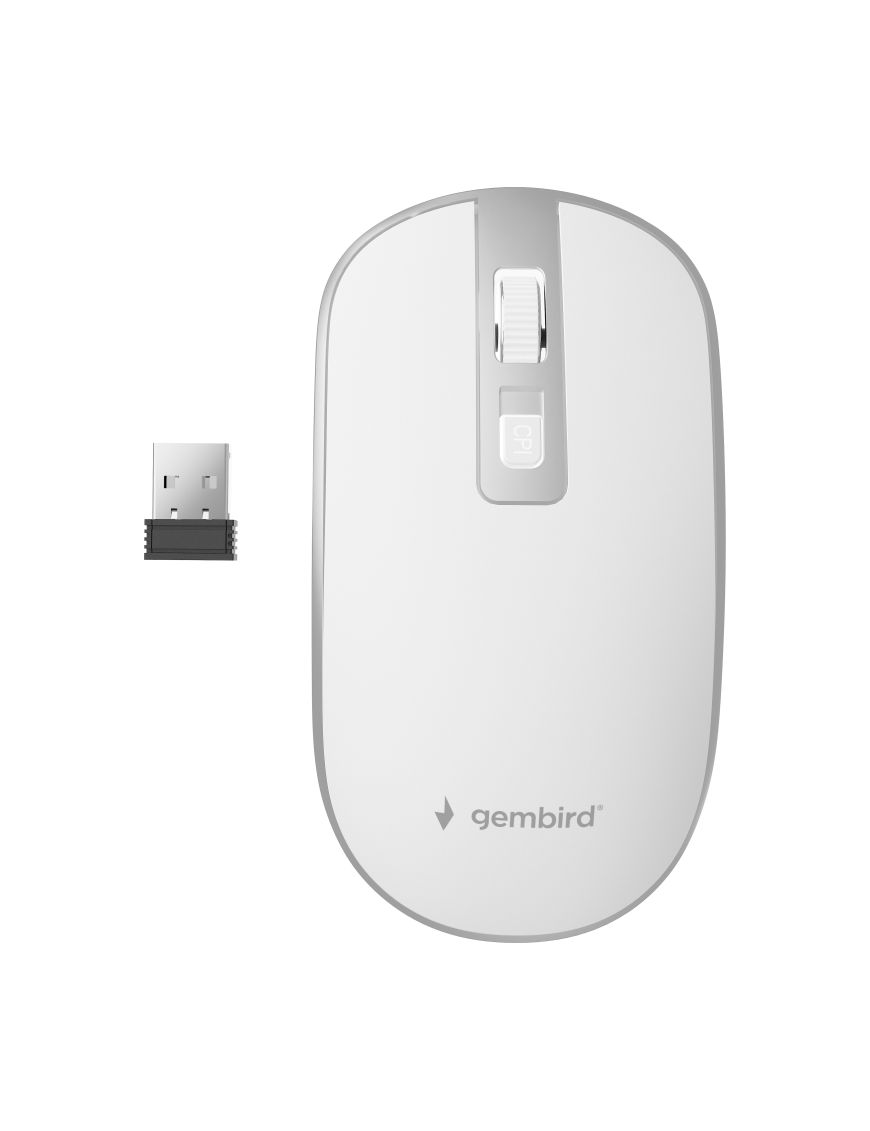 Gembird MUSW-4B-06-WS ratón Oficina Ambidextro RF inalámbrico Óptico 1600 DPI