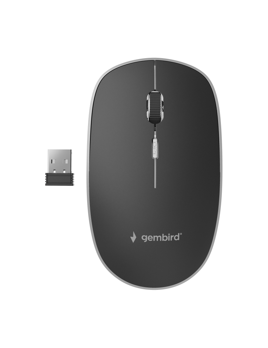 Gembird MUSW-4BS-01 ratón Oficina Ambidextro RF inalámbrico Óptico 1600 DPI