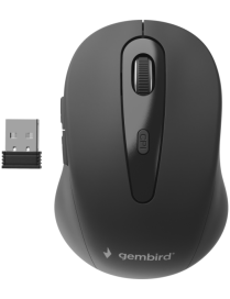 Gembird MUSW-6B-01 ratón Oficina mano derecha RF inalámbrico Óptico 1600 DPI