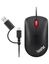 Lenovo 4Y51D20850 ratón Oficina Ambidextro USB Tipo C Óptico 2400 DPI