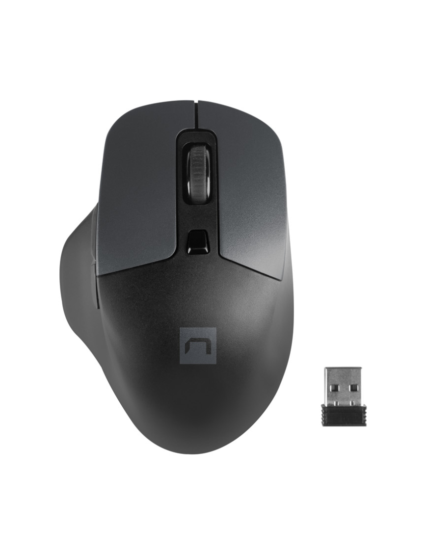 NATEC BlackBird 2 ratón Oficina Ambidextro RF inalámbrico IR LED 1600 DPI