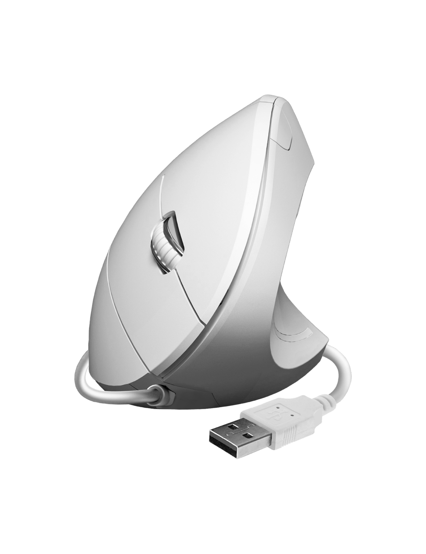 SUBBLIM Ratón GLIDE VERTICAL ERGO WIRED MOUSE WHITE