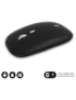 SUBBLIM Ratón Óptico Inalámbrico 2.4G y Bluetooth Dual Flat Mouse Recargable Negro