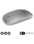 SUBBLIM Ratón Óptico Inalámbrico 2.4G y Bluetooth Dual Flat Mouse Recargable Plateado