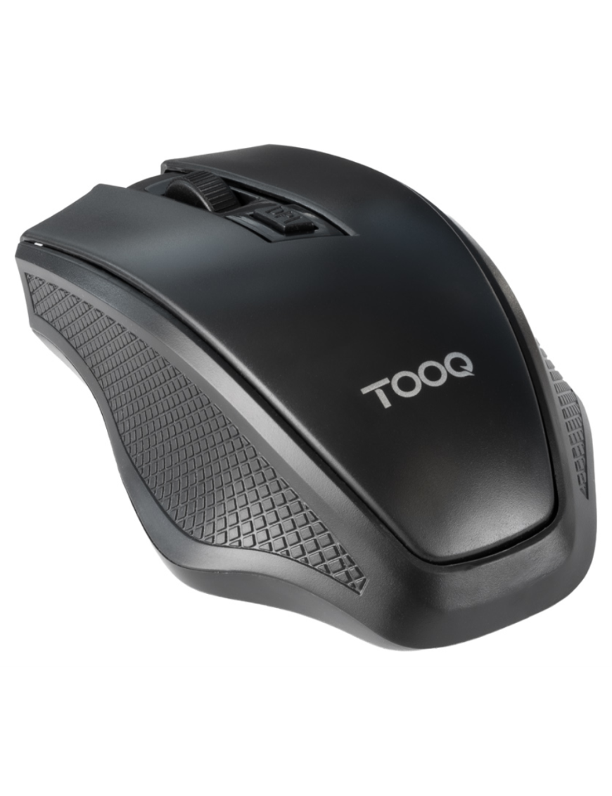 TooQ Ratón inalámbrico, 1600 DPI, 4 botones, Negro