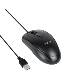 TooQ Ratón óptico con cable USB, 1000 DPI